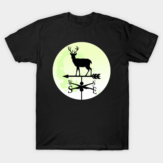 Deer Moon Weathervane T-Shirt by Nuletto